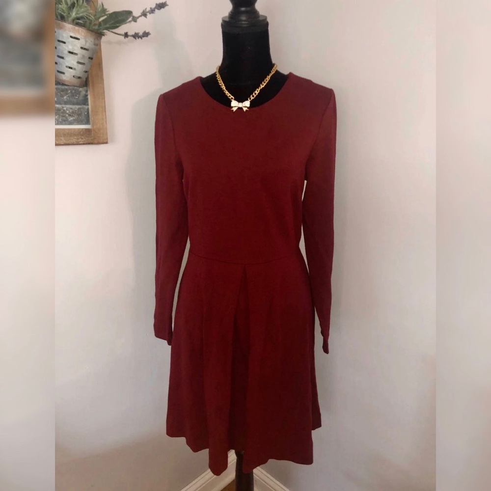 Madewell Gia pleated fit and flare dress